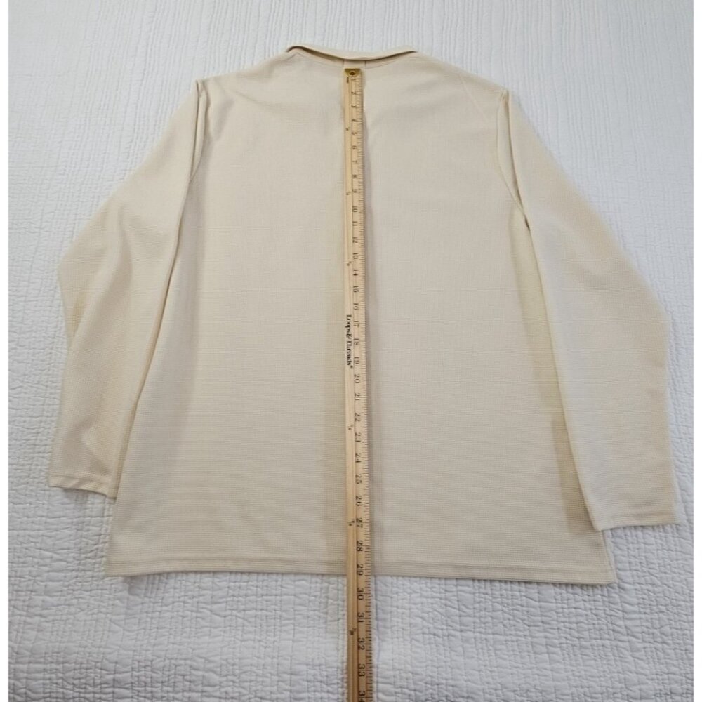 Banana Republic Waffle Knit Sweater Men's L Taupe 1/4 Zip Long Sleeve EUC LN - Picture 12 of 13